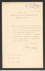 k.k. naturhistorisches Hofmuseum, Intendanzakten 1885-1896 (Hauer), Aktenzahl Z.408.a/1891, Seite 1